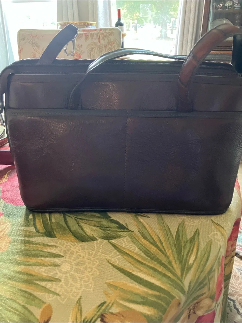 Brighton Women's Brown Leather Tote Bag with Heart Charm